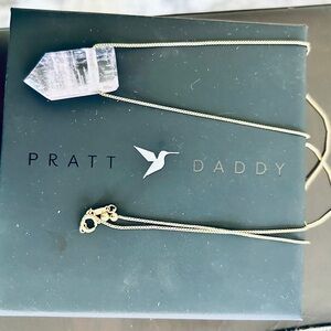 PRATT DADDY Kunzite pendant with adjustable gold filled chain
